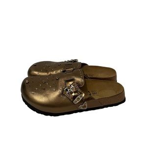 Birkenstock Betula ROCKO Women’s Embellished Studded Clog Gold Metallic W10/M8